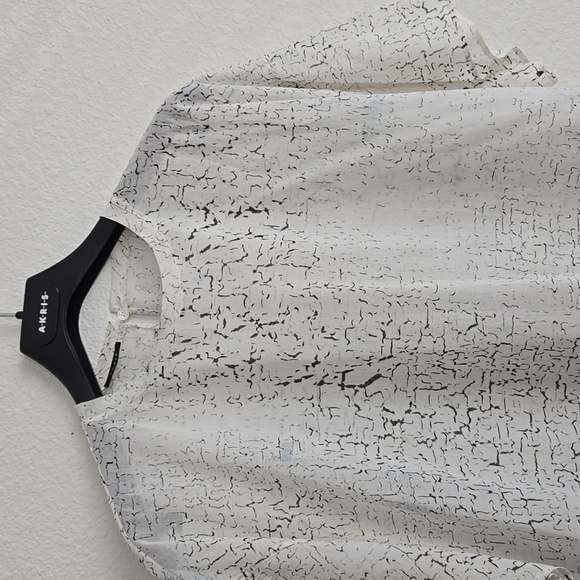 AKRIS Pattern Cotton Blouse Lightweight Summer Top - Picture 4 of 13